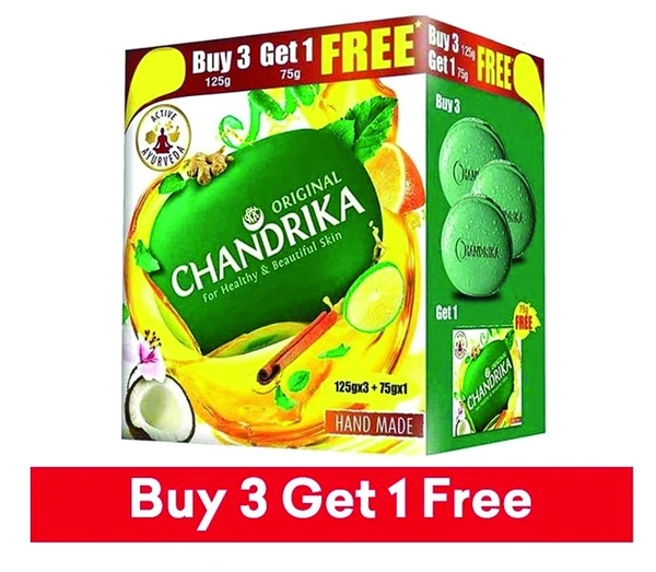 CHANDRIKA SOAP - 75 GRM, 3+1