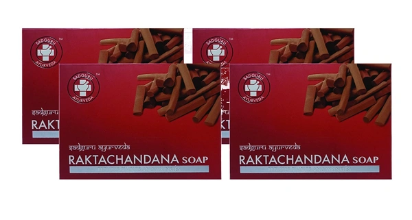 SADGURU RAKTACHANDAN SOAP - 75 GRM, 4 PSC & JAR