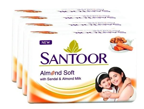 SANTOOR ALMOND SOFT - 43 GRM, 4 PSC