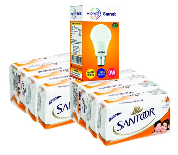 SANTOOR ALMOND SOFT - 75 GRM, 8 PSC
