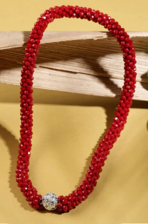11:11 Red Necklace Crystal - FS, Bright Red