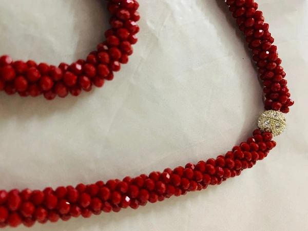 11:11 Red Necklace Crystal - FS, Bright Red