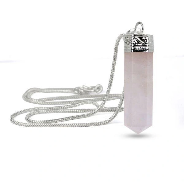 Rose Quartz Pencil Pendant 