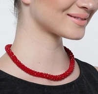 11:11 Red Twisty Necklace - FS, Red