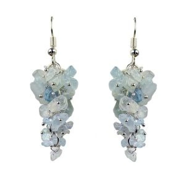 Aquamarine white Danglers