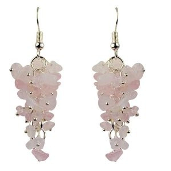 Rose Quartz Danglers