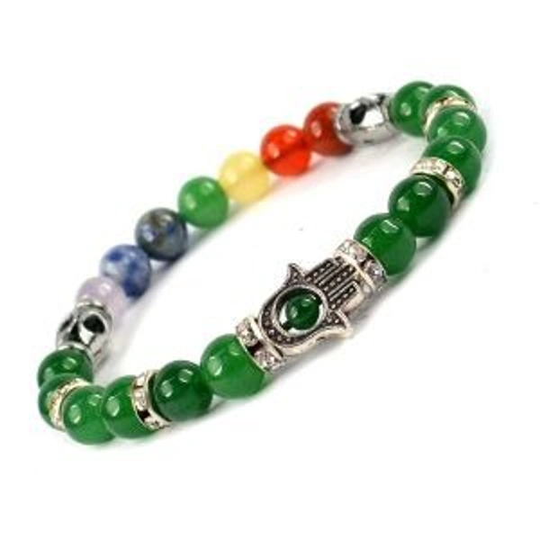 Green Aventurine & chakra & Hamza hand