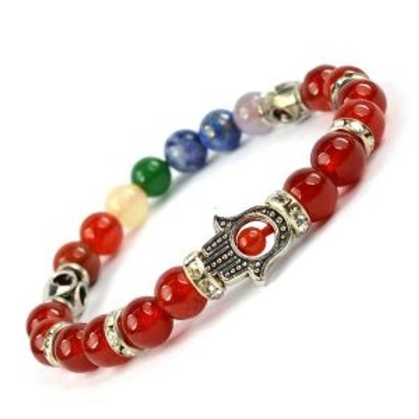 Red Onyx 7 Chakra & Hamza Hand