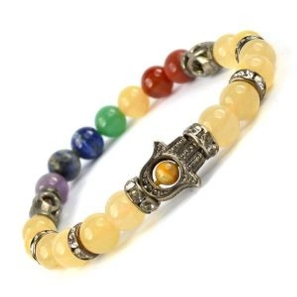 Yellow Aventurine 7 Chakra & hamsa Hand