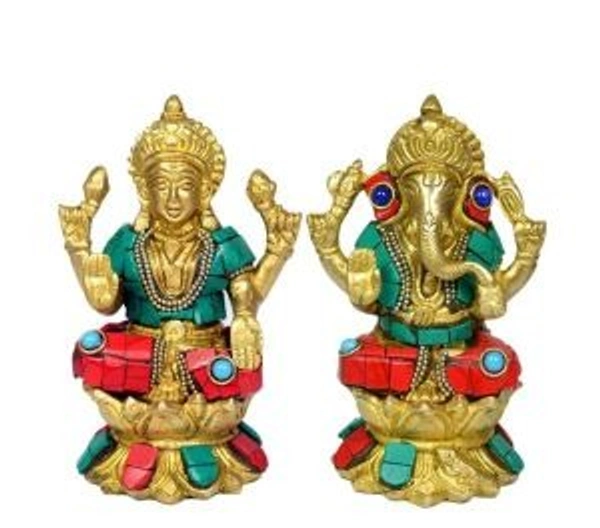 Ganesh ji & Laxmi Idols Pair 1350-1450 grams