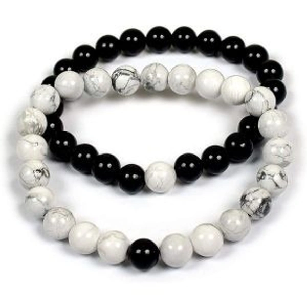 Couple Protection Band ( Howlite & Black Onyx)