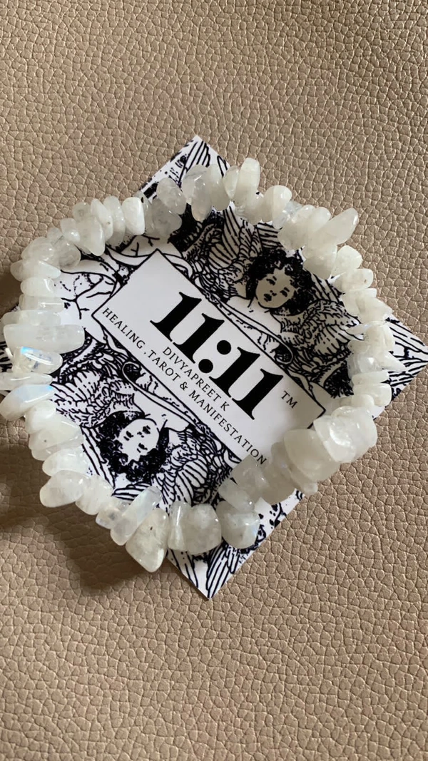 Moonstone Bracelet For MANIFESTATION - White, Free, 40g