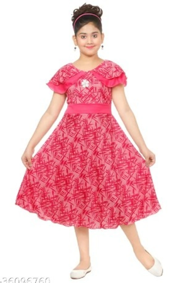 Girls Pink Cotton Blend Frocks & Dresses Pack Of 1 - 4-5-Years