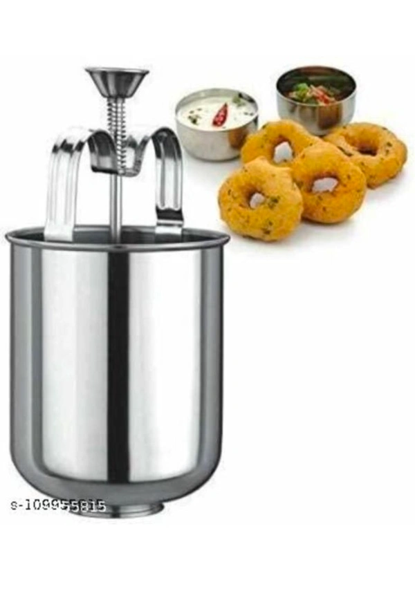 Mendu WADA Maker, WADA Machine| Medu Vada Maker with Stand, mendu WADA Machine, mendu vada Maker Without Any Hassle for Perfectly Shaped & Crispy Medu WADA (Pack of 1)Name: Mendu WADA Maker, WADA Machine| Medu Vada Maker with Stand, mendu WADA Machine, mendu vada Maker Without Any Hassle for Perfectly Shaped & Crispy Medu WADA (Pack of 1)Material: Stainless SteelProduct Breadth: 0.