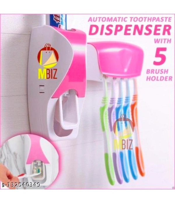 Plastic Toothbrush Holder  (Multicolor, Wall Mount) SET OF 1Name: Plastic Toothbrush Holder  (Multicolor, Wall Mount) SET OF 1Material: PlasticNet Quantity (N): Pack of 1Product Length: 4 InchProduct Breadth: 4 InchProduct Height: 3 Inch? The organized toothbrush holder could hold up to 5 brushes, keep the toothbrush from air pollution and won't get moldy.? The toothpaste squeezer 