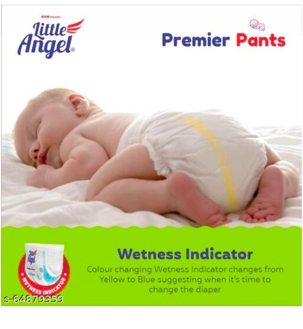 Little Angel Premier Baby Diaper Pants, New Born - 28 CountName: Little Angel Premier Baby Diaper Pants, New Born - 28 CountProduct Name: Little Angel Premier Baby Diaper Pants, New Born - 28 CountSize: XSNet Quantity (N): 1Little angel Premier pants are made specially for the Indian baby. Country of Origin: India - S-36 Pants