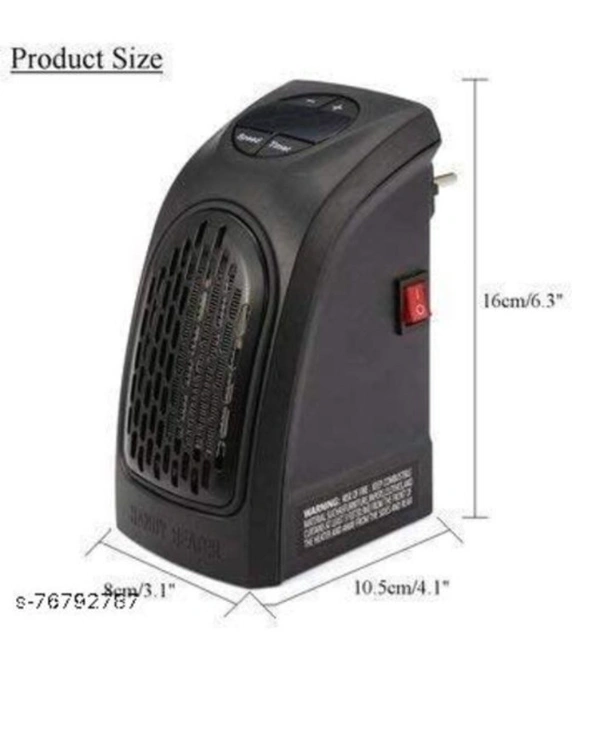 Advance Small Electric Handy Room Heater Compact Plug-in Socket Outlet Space Saver Air Warmer Blower Adjustable Timer Digital Display [400Watts]Name: Advance Small Electric Handy Room Heater Compact Plug-in Socket Outlet Space Saver Air Warmer Blower Adjustable Timer Digital Display [400Watts]Material: PlasticAuto Revolving Heater: YesProduct Breadth: 13 CmProduct Height: 6 CmProdu