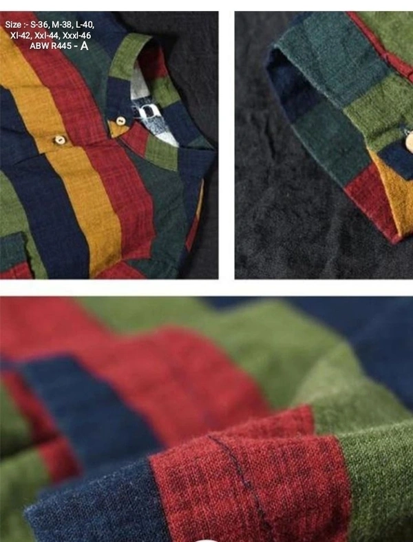 Vintage Striped Cotton Linen Long Sleeve Shirt_ 😉Code:- ABW R445 - ASize :-XS-34, S-36, M-38, L-40, Xl-42, Xxl-44, Xxxl-46 - XXL