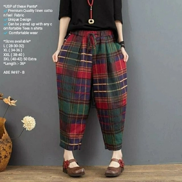 🛍️ *READY TO DISPATCH 🤩 🛍️ READY TO DISPATCH* 🤩Summer Loose Large Size Retro Printing Poly Pants... 👖All New Design Fresh PantsABW R480GABW R497BABW R462DABW R462A*ABW R454(Tunic)*USP of these Pants✔️Premium Quality Soft poly linen Fabric ✔️Unique Design✔️Can be paired up with any comfortable Tees n shirts✔️ Comfortable wearSizes availableL ( 28-30-32)XL ( 34-36 )XXL ( 38-40 ) - XL