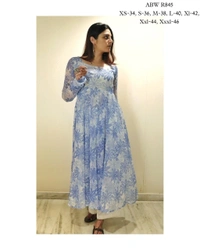 🛍️ *READY TO DISPATCH 🤩 🛍️ READY TO DISPATCH* 🤩Its has been really beautiful shade this fall by wt when enhanced with attractive Anarkali Dress ,it wins hearts. So graceful ,so enchanting Code:- ABW R845Size :- XS-34, S-36, M-38, L-40, Xl-42, Xxl-44, Xxxl-46 Fabric :- Georgette With lining Length:-52' - XXXL