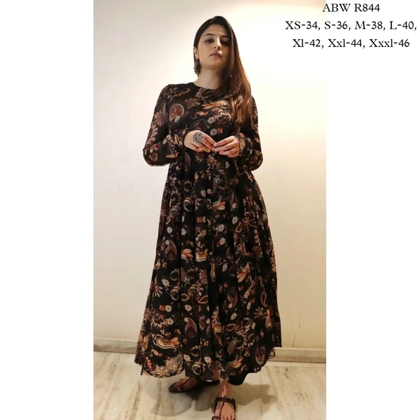 🛍️ *READY TO DISPATCH 🤩 🛍️ READY TO DISPATCH* 🤩Its has been really beautiful shade this fall by wt when enhanced with attractive Anarkali Dress ,it wins hearts. So graceful ,so enchanting Code:- ABW R844Size :- XS-34, S-36, M-38, L-40, Xl-42, Xxl-44, Xxxl-46 Length:-54 - L