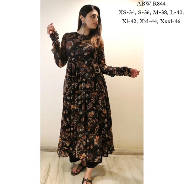 🛍️ *READY TO DISPATCH 🤩 🛍️ READY TO DISPATCH* 🤩Its has been really beautiful shade this fall by wt when enhanced with attractive Anarkali Dress ,it wins hearts. So graceful ,so enchanting Code:- ABW R844Size :- XS-34, S-36, M-38, L-40, Xl-42, Xxl-44, Xxxl-46 Length:-54 - L