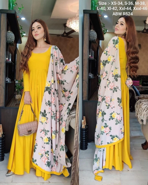 Anarkalis for your little occasions like haldi ceremony or wear this beautiful sunshine suit for rakhi 🌟.  All sizes available!! - M