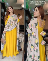 Anarkalis for your little occasions like haldi ceremony or wear this beautiful sunshine suit for rakhi 🌟.  All sizes available!! - M