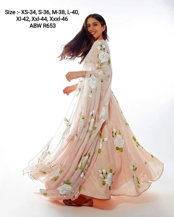 *READY TO DISPATCH* 🤩 🛍️ *READY TO DISPATCH*_White Roses on A Dull Rose Flaired Kurta_ 🕊️Code :- ABW R653 Size :- XS-34, S-36, M-38, L-40, Xl-42, Xxl-44, Xxxl-46 Fabric :-  Heavy MaslinDupatta;- Chiffon🌸 *Price:- 1499-Free Ship*            *(Full Set)* 📌 Less on bulk Qty🛍 Happy Shopping 🛍#fashion #ootd #iluvabw #instafashion #newcollection*READY TO DISPATCH* 🤩 🛍️ *READY TO - S