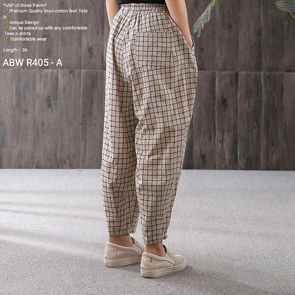 Summer Loose Large Size Retro Printing Poly Pants... 👖All New Design Fresh PantsABW R405AABW R796DABW R649AABW R462DABW R405FUSP of these Pants✔️Premium Quality Soft poly linen Fabric ✔️Unique Design✔️Can be paired up with any comfortable Tees n shirts✔️ Comfortable wearSizes availableL ( 28-30-32)XL ( 34-36 )XXL ( 38-40 )3XL (40-42)  - M