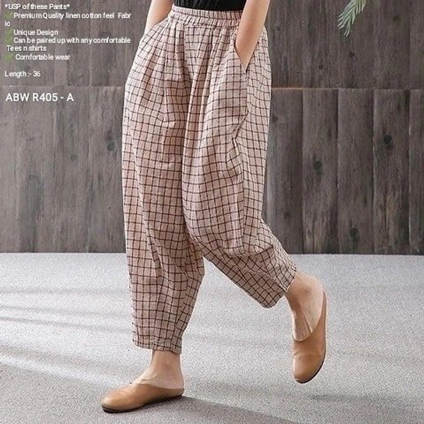 Summer Loose Large Size Retro Printing Poly Pants... 👖All New Design Fresh PantsABW R405AABW R796DABW R649AABW R462DABW R405FUSP of these Pants✔️Premium Quality Soft poly linen Fabric ✔️Unique Design✔️Can be paired up with any comfortable Tees n shirts✔️ Comfortable wearSizes availableL ( 28-30-32)XL ( 34-36 )XXL ( 38-40 )3XL (40-42)  - xxl
