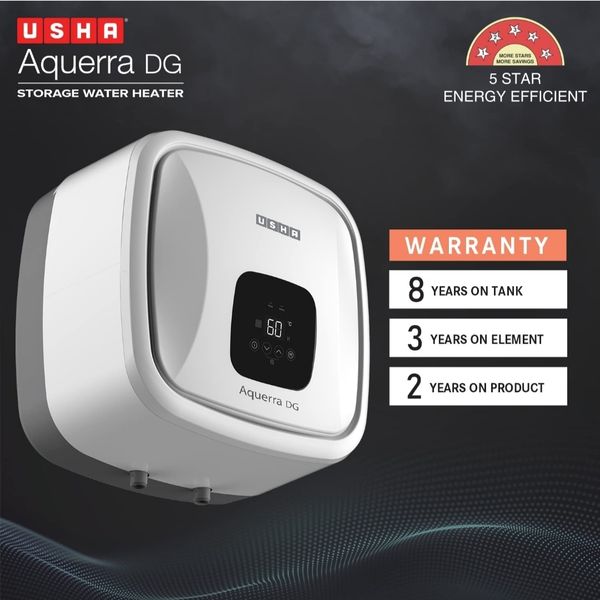 USHA Water Heaters Usha Aquerra DG 25 Litre 5 Star Digital Storage Water Heater with Remote