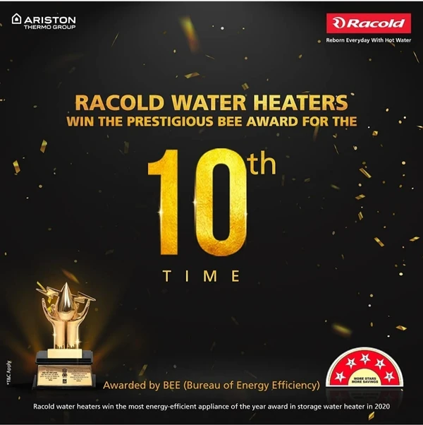 Racold Water Heaters Racold 20 Litres Horizontal 4 Star Storage Water Heater