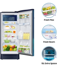 Samsung DC Samsung 225 L 4 Star Inverter Single Door Ref - Paradise Blue, 225Ltrs