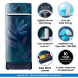 Samsung DC Samsung 225 L 4 Star Inverter Single Door Ref - Paradise Blue, 225Ltrs