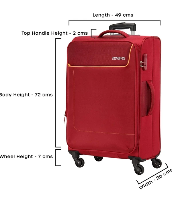 American Tourister  80CM Wine RED Soft Suitcase