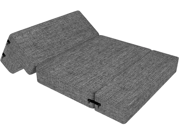 Royal Decor Two Seater Folding Sofa Cum Bed - Jute Fabric Washable Cover with Free Cushion-4x6-(Grey)