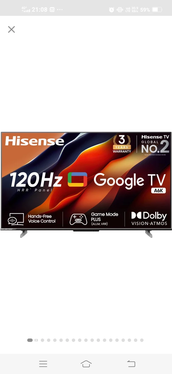 Hisense Television  Hisense 55 Inches SMART 4K LED TV  - 55 Inches