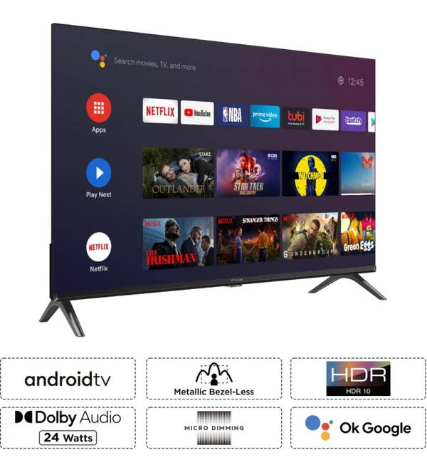 Iffalcon by TCL iFFALCON 80.04 cm (32 inches) Bezel-Less S Series HD Ready Smart Android LED TV iFF32S53 (Black) - Black, 32 Inches