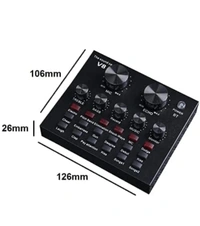 Cezo BM 800 Condenser Microphone Kit Set with V8 Sound Card, Boom Arm Stand, Pop Shield Recording Studio Equipment Full Set with 3.5mm Mic for Smartphones Live Streaming Youtubers - Black