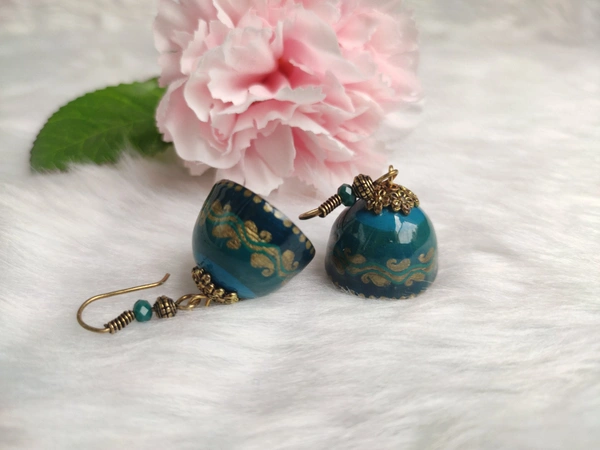 Blues With Mango Border - Blue Shades, Medium