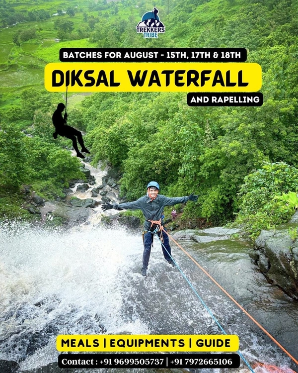 Waterfall Rappelling to Diksal Waterfall  - 15th August