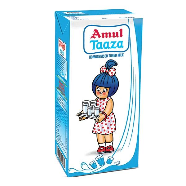Amul Taaza Homogenized Toned Milk - 1 Ltr