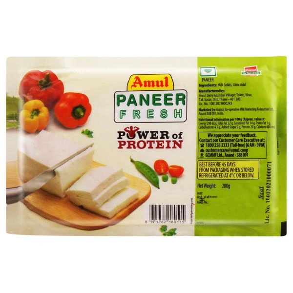 Amul Fresh Paneer - 200 Gm