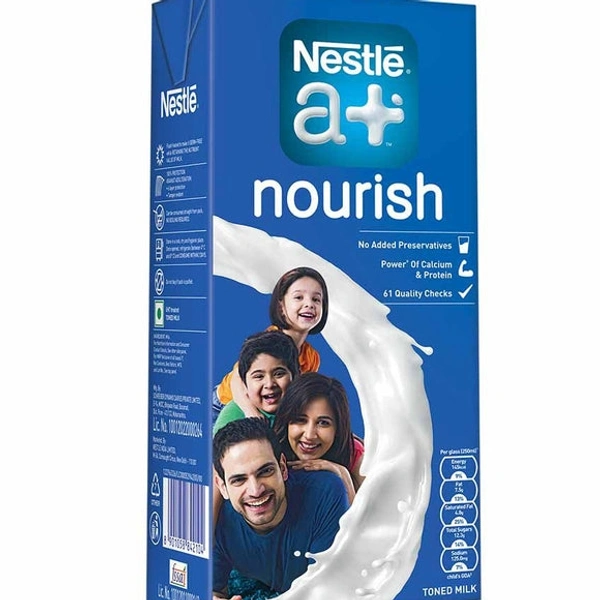 Nestle A+ Nourished Toned Milk - 1 Ltr