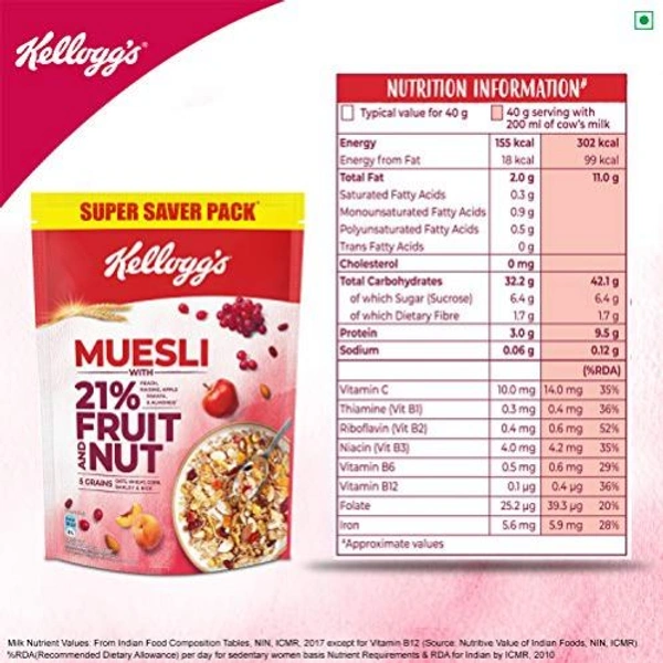 Kellogg's 21% Fruit And Nut Museli - 750 Gm