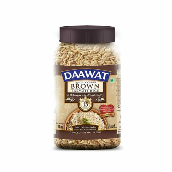 Dawaat Brown Basmati Rice - 1 Kg