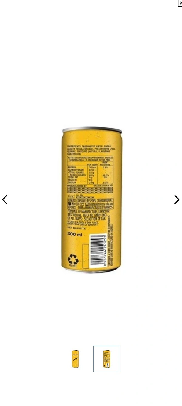 Schewappes Indian Tonic Water Drink - 300 Ml