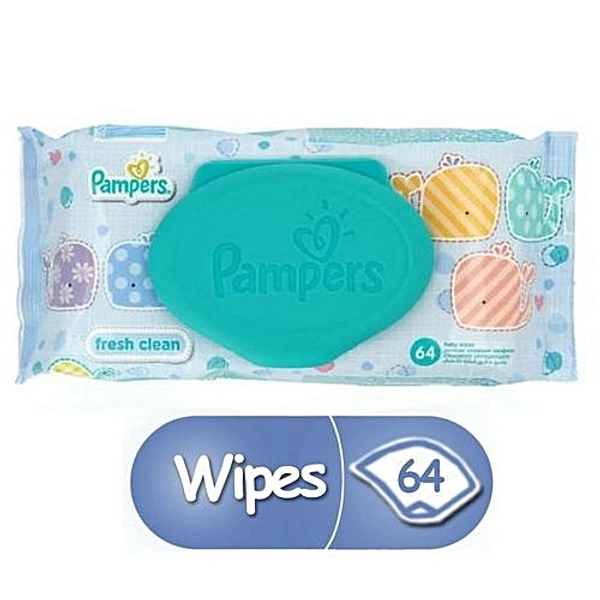 Pamper Fresh Clean Baby Wipes - 64 Pcs