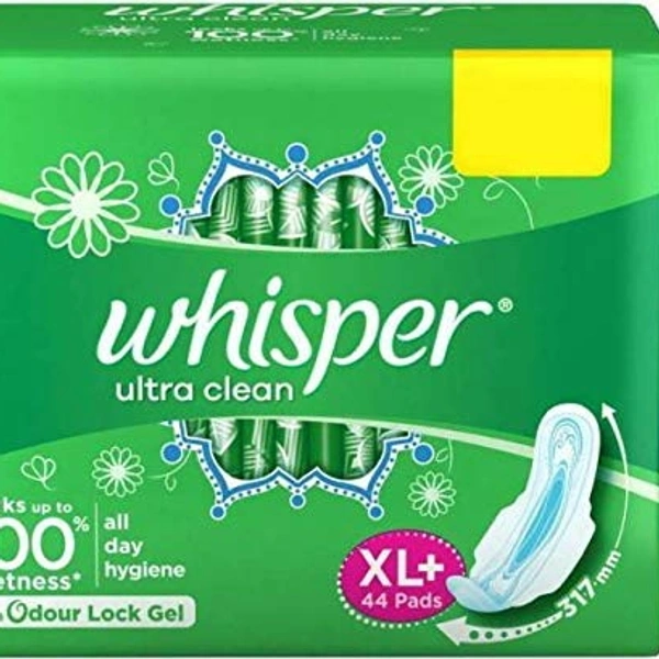 Whisper Ultra Clean Sanitory Pads Xl+ - 30 Pcs